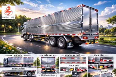 Xe Tải Chenglong 330hp 4 Chân Thùng Kín