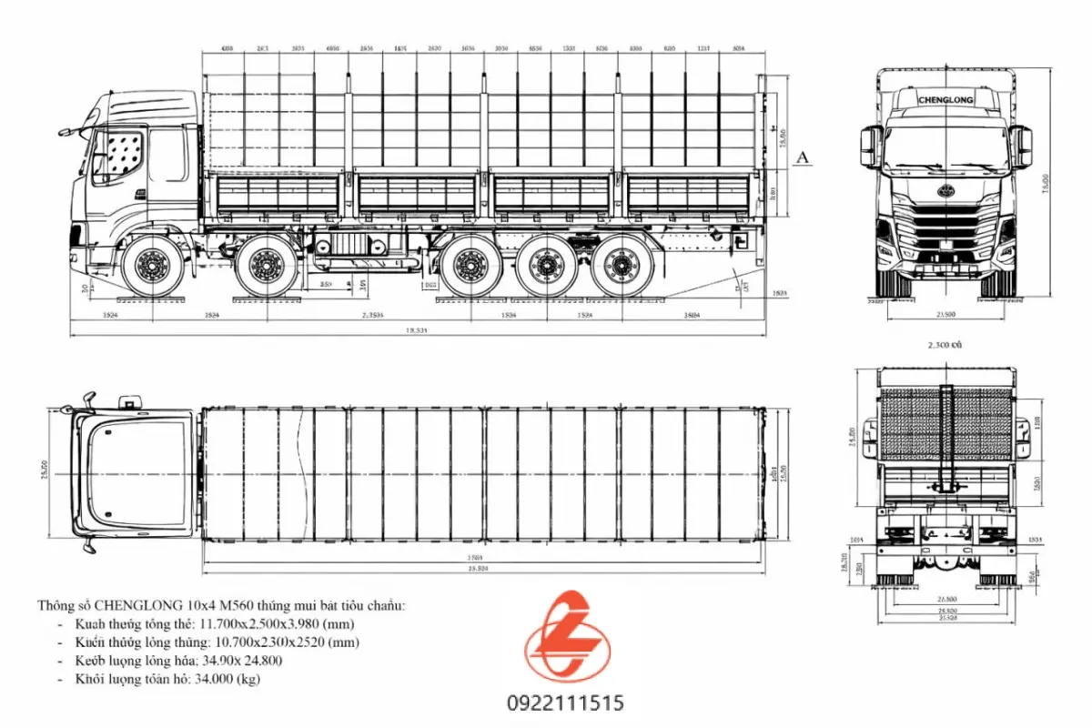bảng vẻ th&ugrave;ng xe 5 ch&acirc;n